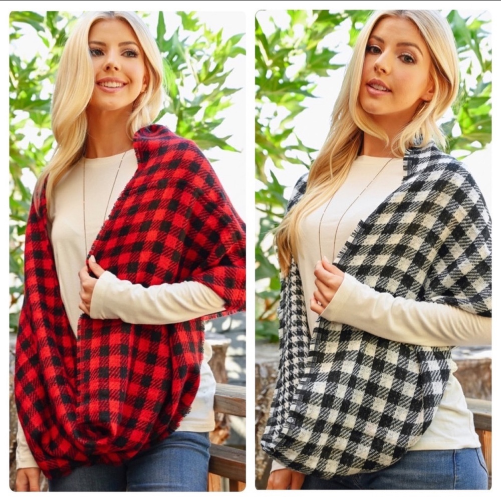 📂 Buffalo Plaid Infinity Scarves ~ Choose From 2 Styles